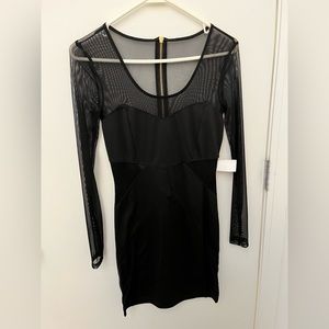 ASOS Long Sleeve Black Mesh Dress Size 4. new with tags!